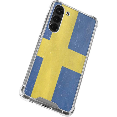 Sweden Flag Distressed Galaxy S23 Plus Clear Case